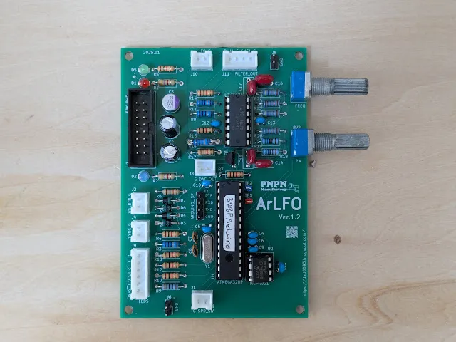 ArLFO Ver.1.2 Arduino(ATMega328P)+SPI DAC(MCP4921) LFO
